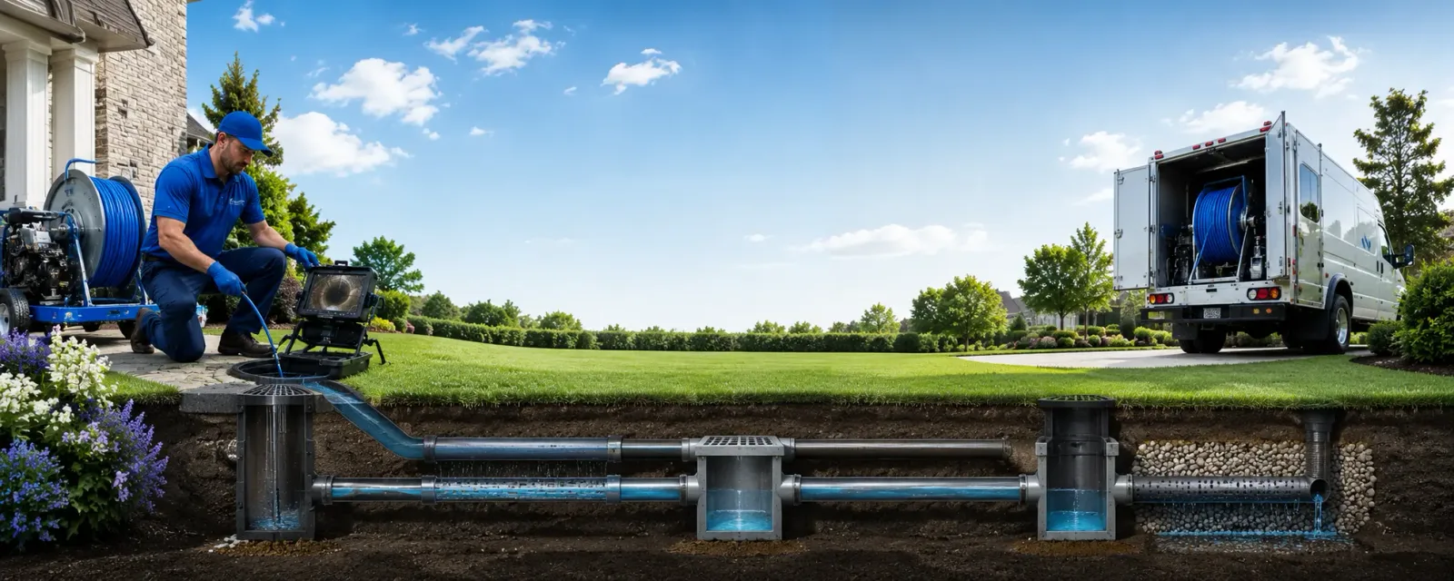 Outdoor drain cleaning information for Franklin Park, IL